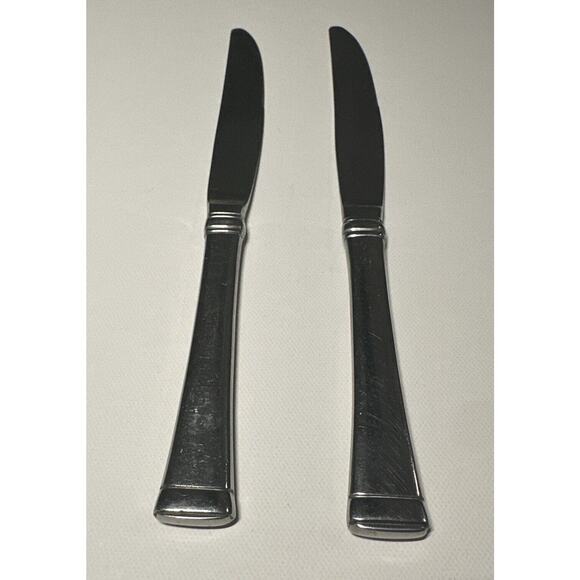 Mikasa HARMONY Glossy Set of 2 Dinner Knives 18/10 Stainless Flatware. Preowned - Picture 2 of 9